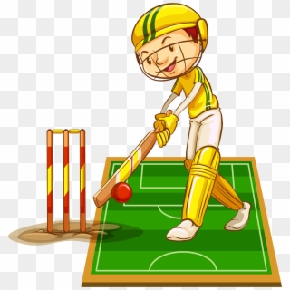 Cricket Bat Cricket Nets Stock Photography - Cricketer Character Clipart