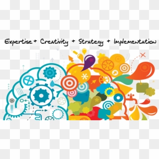 Online Marketing Clipart Creative Mind - Brain Creativity Png Transparent Png