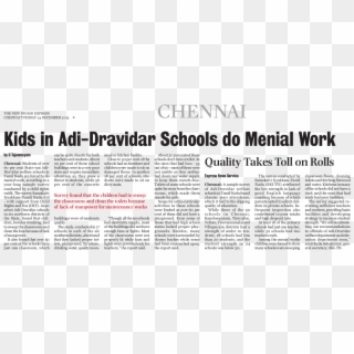 Kids In Adi-dravidar Schools Do Menial Work - Dragonfly Tea Clipart