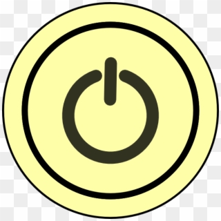 Power Button On Yellow Background Png - Clip Art Transparent Png