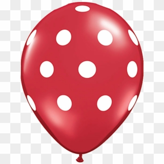Red Polka Dot Balloons - Red Polka Dot Balloon Clipart