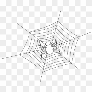 Spider Web Halloween - Spider Outline Clipart - Png Download