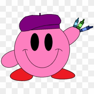 Kirby And His Crayons - Cartoon Clipart