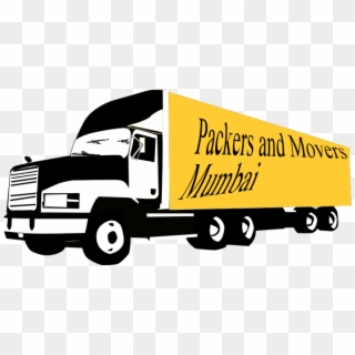 Packers And Movers In Mumbai - Mack Truck Black And White Clipart