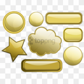Free Png Gold Shiny Button Png Png Image With Transparent - Золотые Фигуры Пнг Clipart