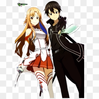 Sword Art Online Kirito And Asuna Render Download - Kirito And Asuna Png Clipart