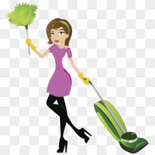 Huggins Cleaning Service Llc Graphic Royalty Free Library - House Cleaning Lady Clip Art - Png Download