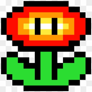 Super Mario Fire Flower - Fire Flower Mario Pixel Art Clipart