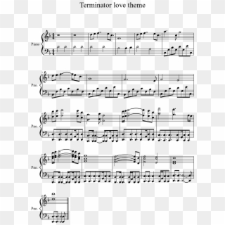 Terminator Love Theme Sheet Music 1 Of 1 Pages - Into The Unknown Subnautica Sheet Music Clipart