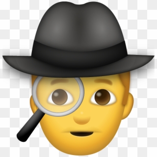 Download Man Detective Iphone Emoji Icon In Jpg And - Detective Emoji Png Clipart