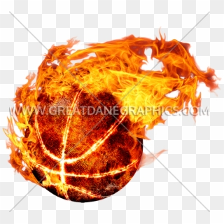 Basketball Production Ready Artwork - Basketball And Fire .png Clipart