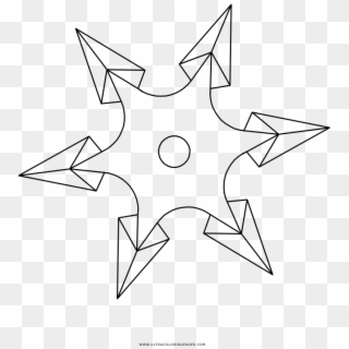 Shuriken Coloring Page - Drawing Clipart (#1698927) - PikPng