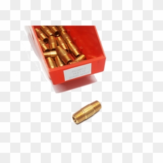 Brass Fitting 1/4 X 1/2 Barrel Nipple - Bullet Clipart