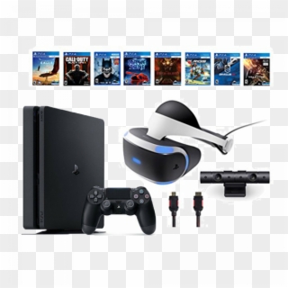 Playstation Vr Bundle 10 Items - Ps4 Vr Headset Games Clipart