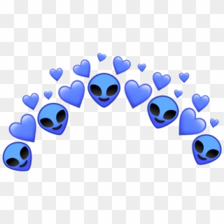 #alien #crown #blue #tumblr #emoji #emojis #sticker - Alien Crown Picsart Clipart
