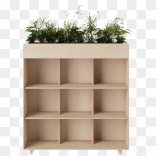 Fin Bookshelf Planter - Bookcase Clipart