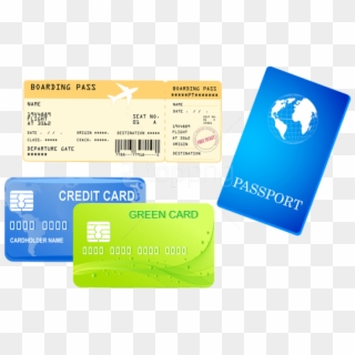 Credit Cards Ticket And Passport Png - Graphic Design Clipart