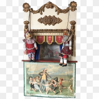 1890's Very Rare Doll Size French Guignol Puppet Theater - Creative Arts Clipart