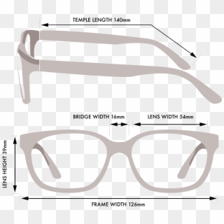 Transparent Eyeglass Frames - Temple Length Glasses Clipart