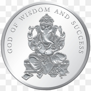 5 Gms Silver 999 Ganesh Ji Without Color Coin - Ganesh Coin Clipart