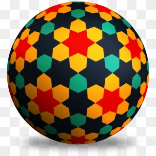 Colorful Arabesque Sphere Design Isolated Stock Photo Clipart