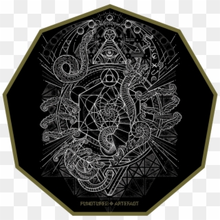 700 X 700 3 - Sacred Geometry Ouroboros Art Clipart