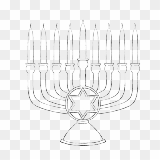 Clipart Library Images Of Candle Template Only Diygreat - Hanukkah Coloring Pages - Png Download
