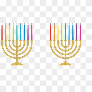 Hanukkah Candles Color Order Clipart
