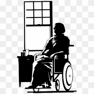 People In Wheelchairs - Happy Birthday Old Mom Clipart