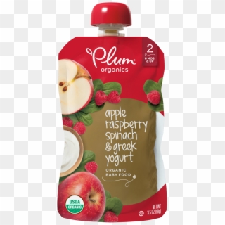 Apple, Raspberry, Spinach & Greek Yogurt - Plum Organics Clipart