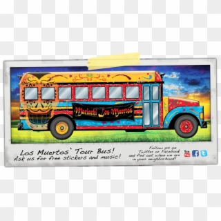 Mariachi Los Muertos' Tour Bus - School Bus Clipart