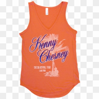 Kenny Chesney Ladies Coral V Neck Tank Top - Active Tank Clipart