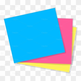 Sticky Notes Background Tumblr - Colored Paper Transparent Background Clipart