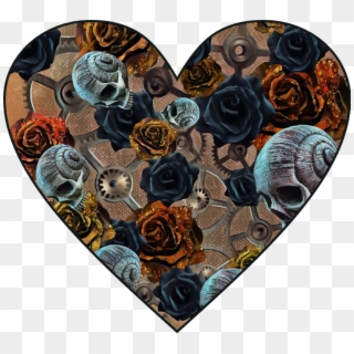 #heart #love #steampunk #gears #gear #hearts #rose - Floribunda Clipart