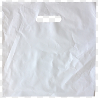 Small White Plastic Bags With Die Cut Handles - Tissue Paper Clipart