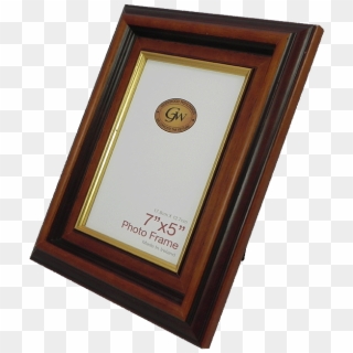 Brown With Gold Line Photo Frame - Picture Frame Clipart