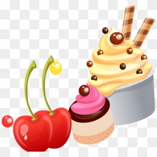 Ice Cream Waffle Fruit - Gelato Clipart