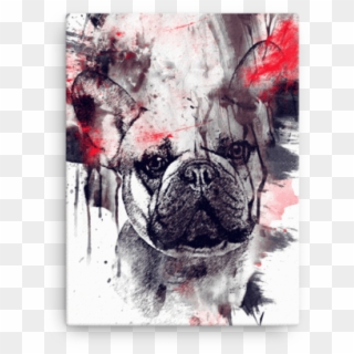 French Bulldog Splatter Canvas - Pug Clipart