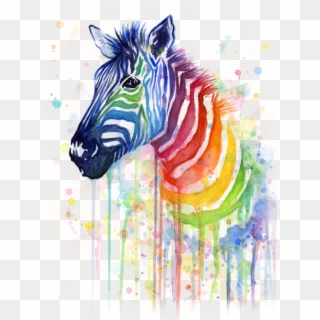 Click And Drag To Re-position The Image, If Desired - Rainbow Zebra Painting Clipart