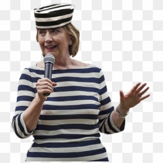 Giving Speeches To Fellow Inmates Pays Less, But The - Hillary Clinton Black And White Stripes Clipart