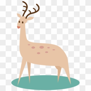 Happy Deer Vector And Transparent Png - Animal Vector Transparent Clipart