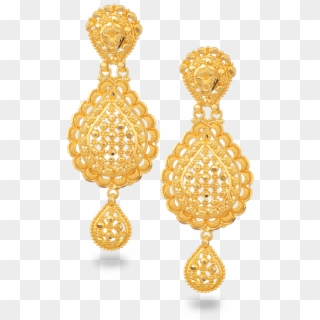 Jali 22ct Gold Filigree Earring - Earrings Clipart