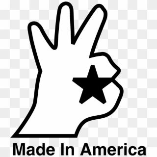 Made In America Logo Black And White - Made In America Hand Logo Clipart
