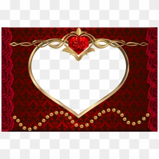 Red Romantic Transparent Frame Gallery Yopriceville - Gift Clipart