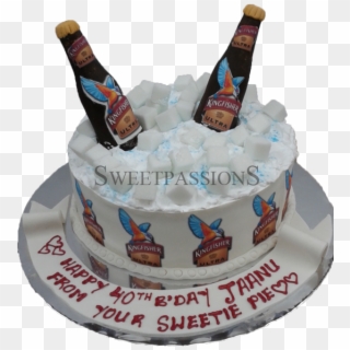 Kingfisher Ultra Bottles Cake - Birthday Cake Clipart