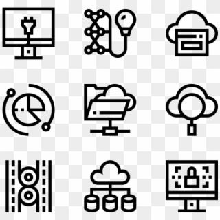 Database And Servers - Contact Icons Clipart