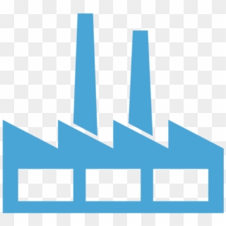 Factory Icon - Factory Icon Blue Transparent Clipart