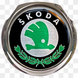 Skoda Car Grille Badge With Fixings - Skoda Logo Clipart