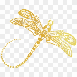 Dragonfly Clipart Golden - Dragonfly - Png Download