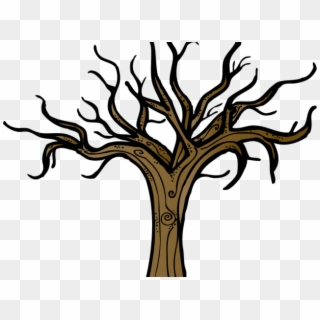 Branch Clipart Tree Trunk - Spooky Trees Clip Art - Png Download